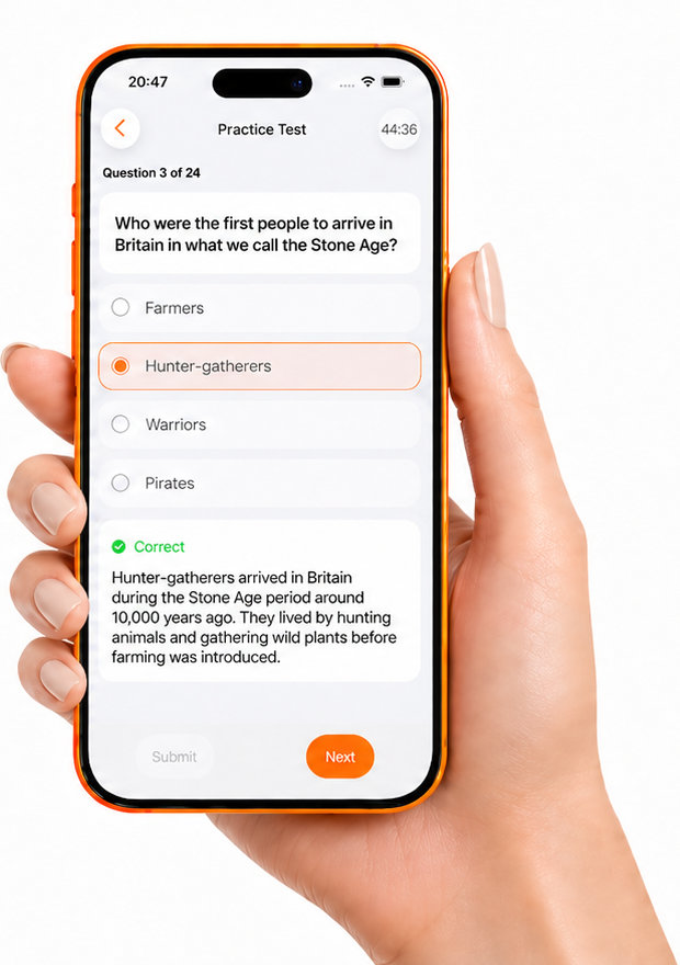 ExamKit Life in the UK Practice Test app on iPhone
